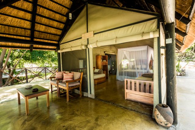 Malawi Lake Malawi Blue Zebra Island Lodge Lake Safari Tent exterior interior WE 1.jpg - Jambo Safari Club
