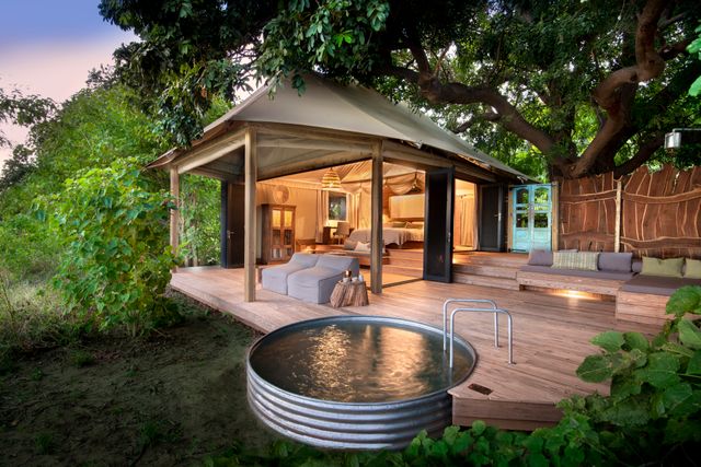 Zimbabwe Mana Pools Nyamatusi Camp tent plungepool ABC.jpg - Jambo Safari Club