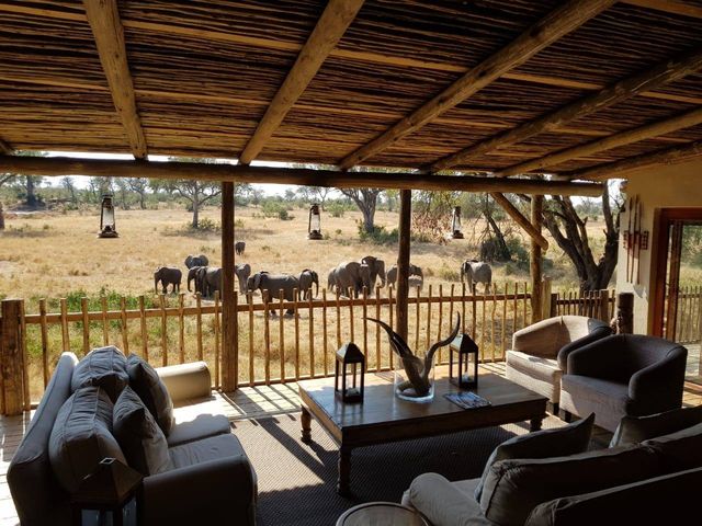 Zuid Afrika Sabi Sand Nottens Bush Camp Interior Lounge Uitzicht WE.jpg - Jambo Safari Club