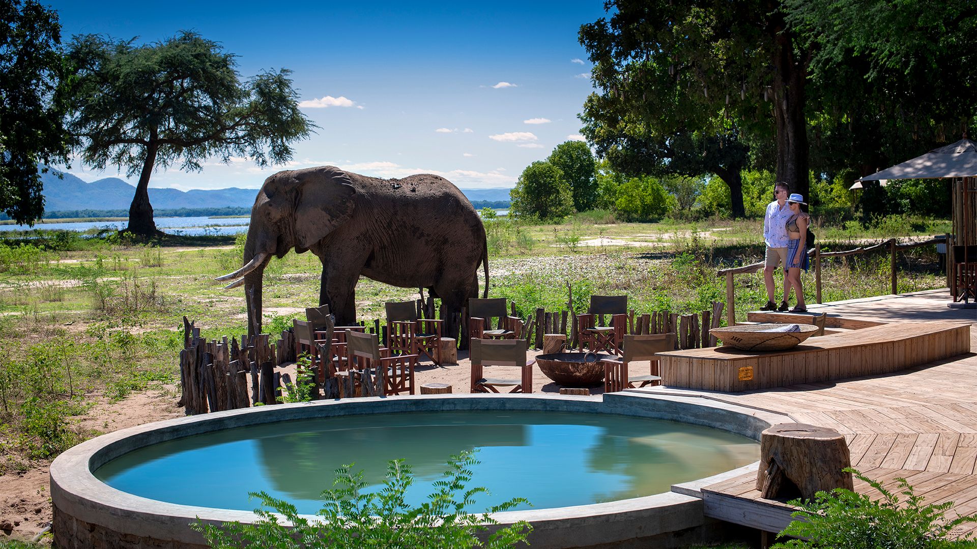 Zimbabwe Mana Pools Nyamatusi Camp zwembad ABC.jpg - Jambo Safari Club